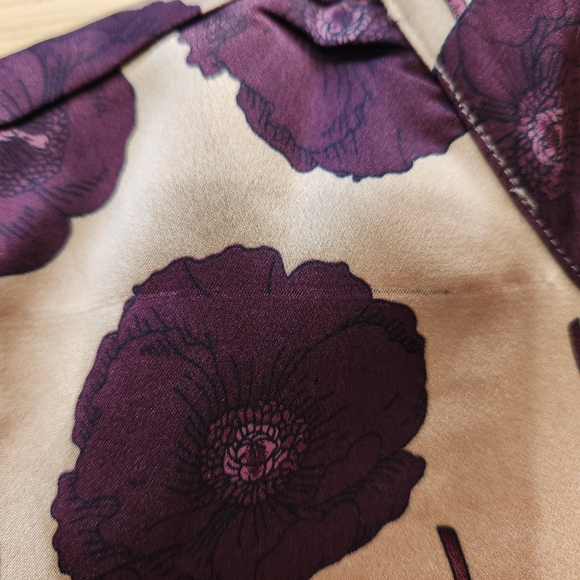 Ann Taylor Floral Flutter Sleeve Belted Flare Dress - Picture 9 of 10